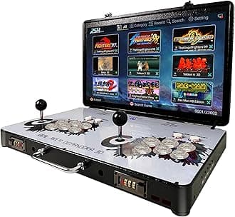Portable 20000 in 1 Metal Box 3D Arcade Game Console, 22 inch Screen Retro Electronic Game Console, with Search/Hide/Save/Load/Pause Functions