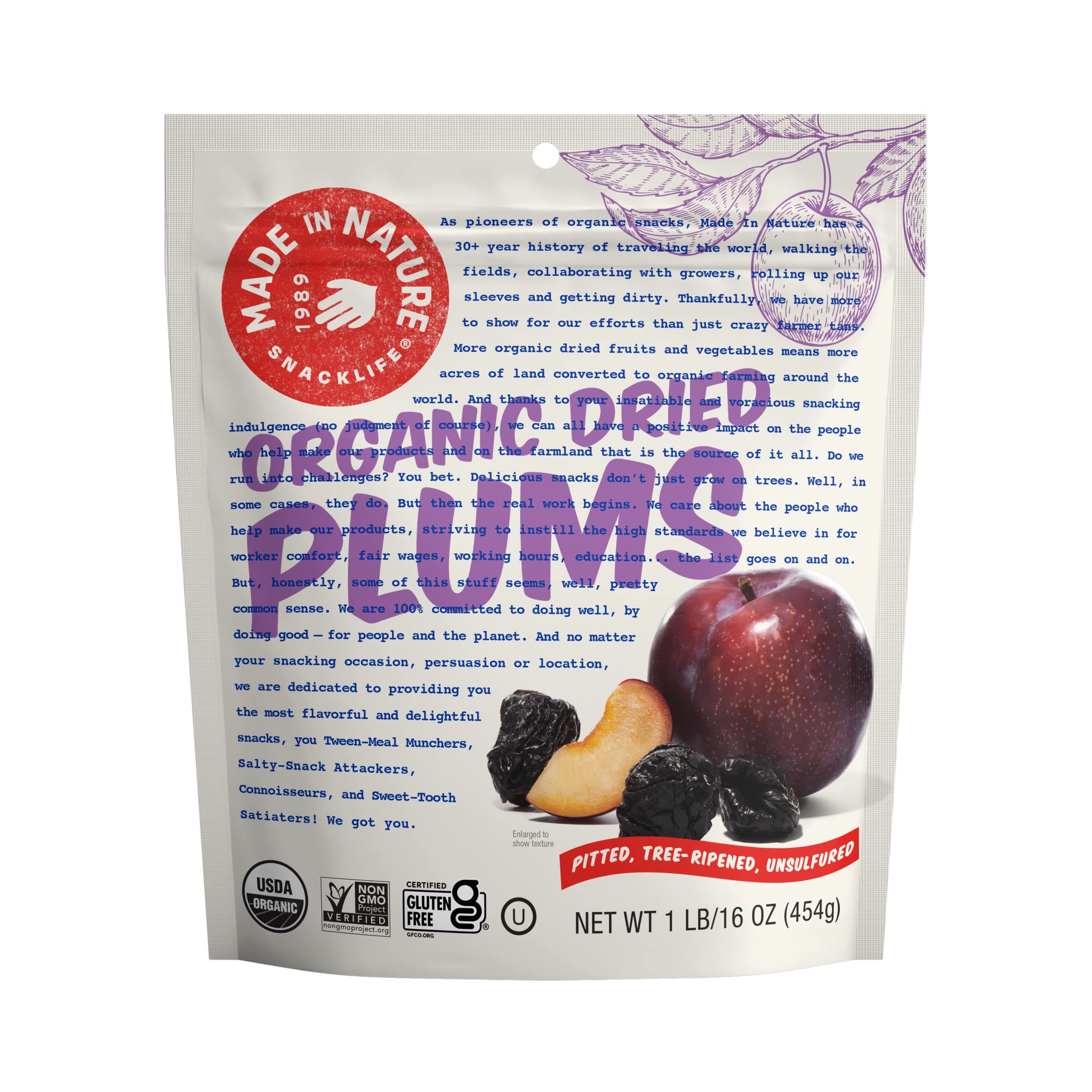 Organic Dried Plums