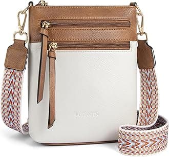 BOSTANTEN Crossbody Bags for Women Trendy Vegan Leather Purse Designer Shoulder Handbags with Adjustable Strap Zipper Pocket