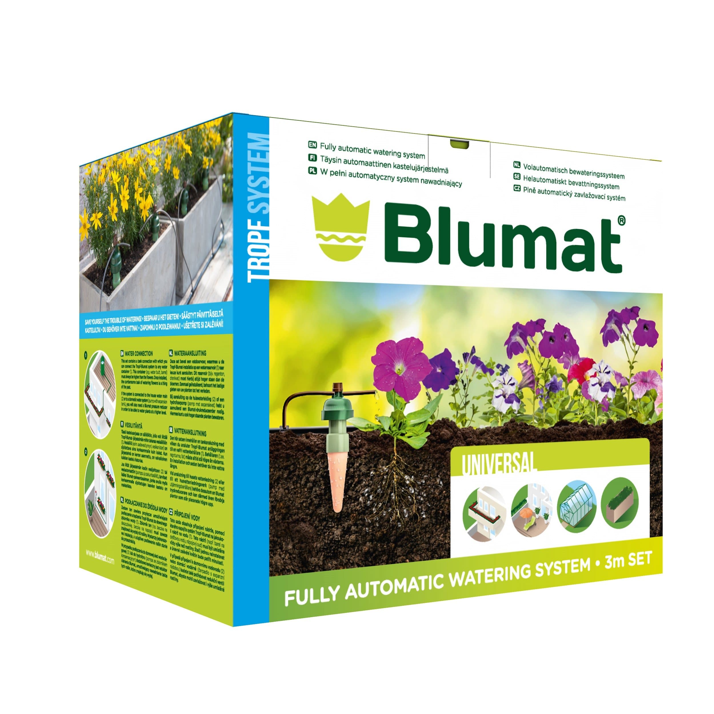 Blumat Pre Designed 4' x 8' Raised Bed Kit - Automatic Drip Irrigation Watering System