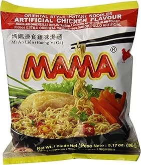 Mama Instant Noodle, Chicken Soup Flavor, 3.17 Ounce (Pack of 20)