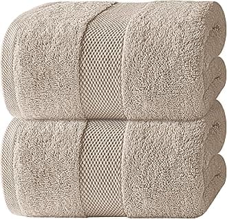 White Classic Luxury Soft Bath Sheet Towels - 650 GSM Cotton Luxury Bath Towels Extra Large 35x70 | Highly Absorbent and Quick Dry | Hotel Collection Extra Large Bath Towels Oversized, Taupe, 2 Pack