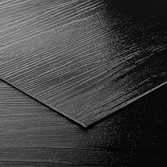 Livelynine Black Wood Peel and Stick Floor Tile Waterproof Vinyl Flooring 12x12" 4-Tiles Luxury Faux Hard Wood Flooring Kitchen Stick on Floor Tiles for Bathroom Self Adhesive Laminate Flooring Sheet