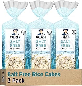 Quaker Large Rice Cakes, Salt Free, 8.53 Ounce (Pack of 3)