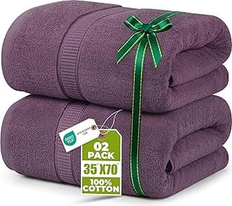 Utopia Towels - 2 Pack Extra Large Bath Towels 35 x 70 inches Bath Sheets, Plum (Plum)