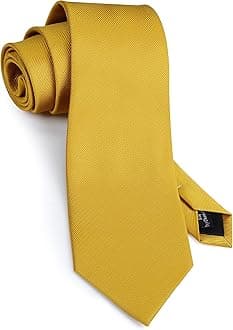 GUSLESON Classic New 3.15"（8cm） Men's Solid Color Necktie Wedding Business Tie + Gift Box