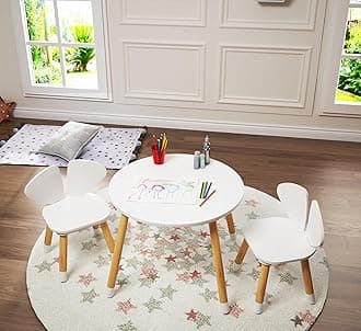 Round table with elephant ear chairs