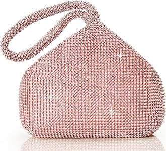 BABEYOND Women's Rhinestone Clutch Evening Bags Sparkly Glitter Triangle Purse for 1920s Party Prom Wedding
