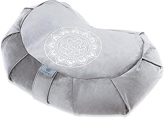 Florensi Meditation Cushion (16"x16"x5"), Large Velvet Meditation Pillow, Premium Yoga Pillow for Women and Men, Yoga Cushion, Meditation Pillows for Sitting on Floor, Buckwheat Meditation Cushions