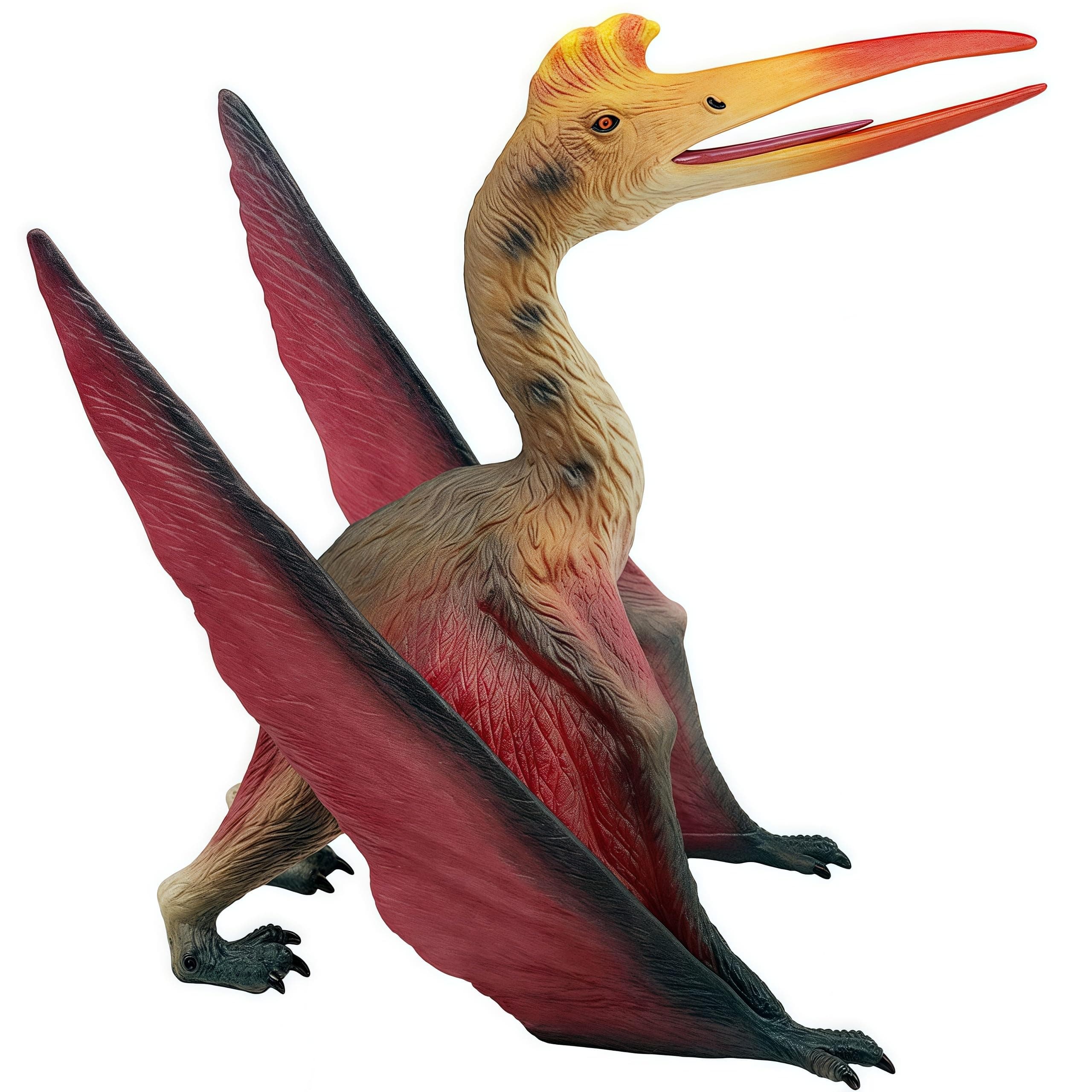 Gemini&Genius Pterosaur Toy for Kids, Large Size 5.5" Quetzalcoatlus Dinosaur Toy, Pterodactyl Toy, Large Flying Dinosaur Toy, Realistic Pteranodon Toy for Kids Display and Play