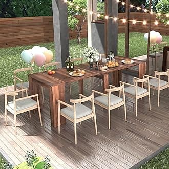 Extendable Console Dining Table for 6-10, 20"-99" Modern Extendable Dining Room Table with Storage for Small Spaces, Easy Assembly