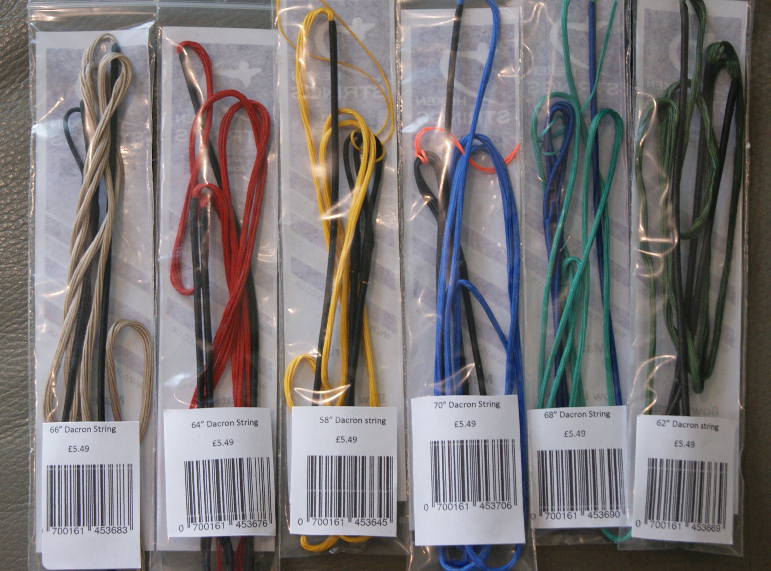 HexenDacron Bow String for Recurve Bows Bowstring Sold in bow size not actual string length (random colours)