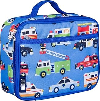 Wildkin Kids Insulated Lunch Box Bag for Boys & Girls, Reusable Kids Lunch Box is Perfect for Early Elementary Daycare School Travel, Ideal for Hot or Cold Snacks & Bento Boxes (Heroes)