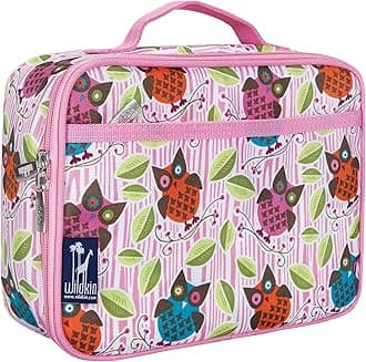 Wildkin Kids Insulated Lunch Box – Durable and Reusable for School & Travel - Owls