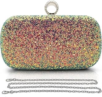 PahajimClutch Bags for Women Glitter Evening Bag Sparkly Handbags Rhinestone Bridal Clutch Ladies Sequin Chain Crossbody Bag for Wedding, Party, Date, Prom