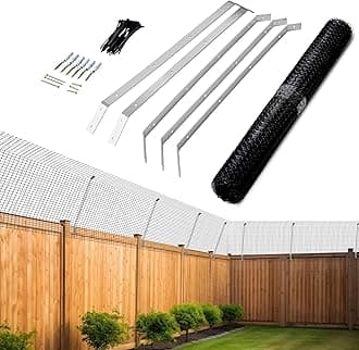 Cat Proof Fence Anti-Climb Barrier – Secure Outdoor Catio Enclosure Kit, Weatherproof Garden Mesh Fencing for Cat Safety & Protection (40 Meter Kit)