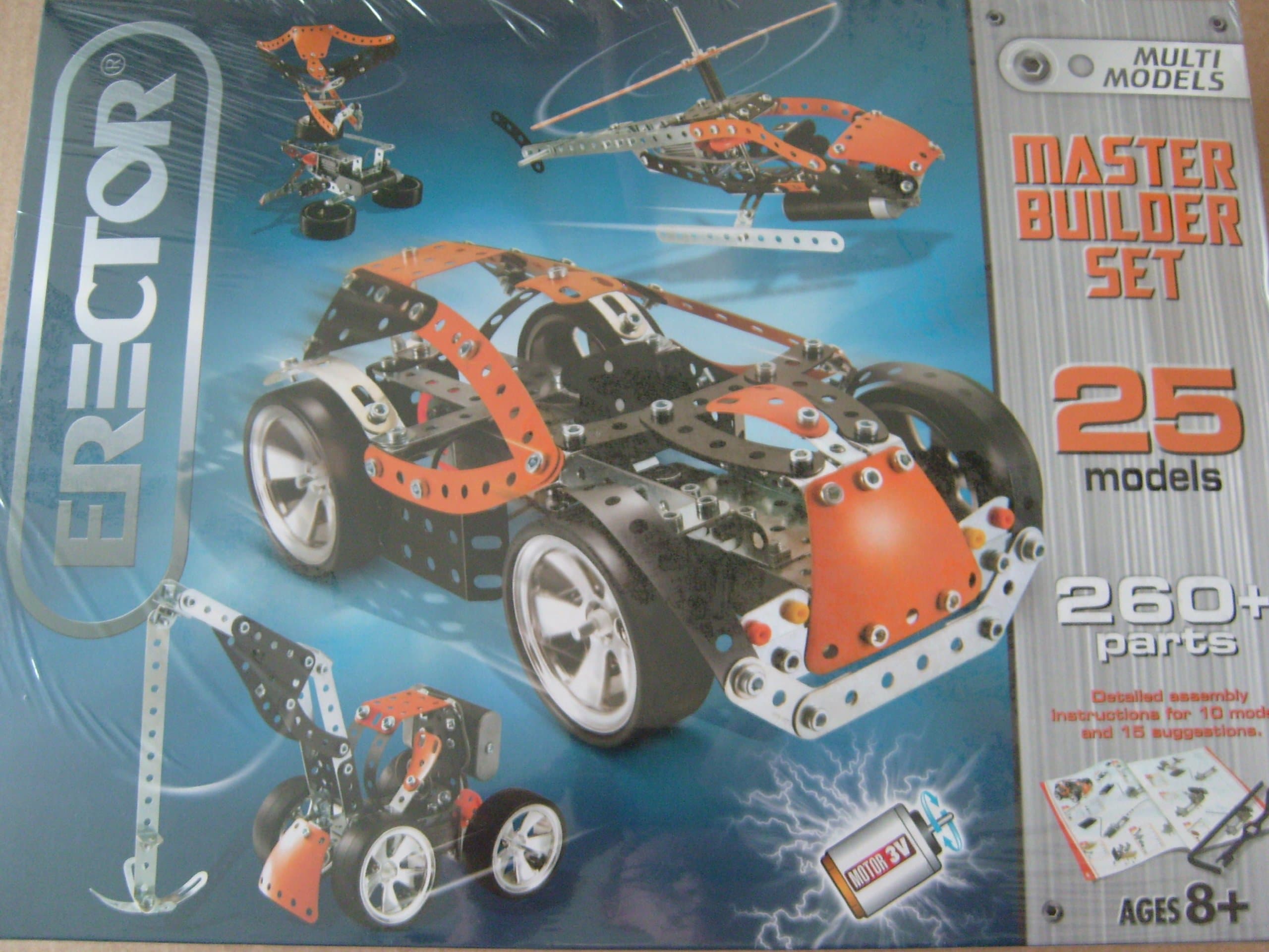 Erector Master Builder Set - 25 Models - 260+ Parts - Multi Models