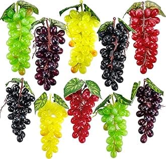 Toopify 10 Bunches Artificial Grapes,Simulation Decorative Lifelike fake Grapes