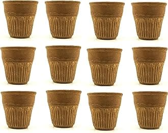 B S NATURAL Brown Clay Indian Traditional Teacup (Pack of 12)
