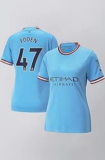 Phil Foden Jersey 47 Number City Football Jerseys New Club Team Men's Home Jersey