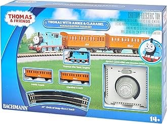 Trains - Thomas with Annie and Clarabel Ready to Run Electric Train Set - N Scale, Blue