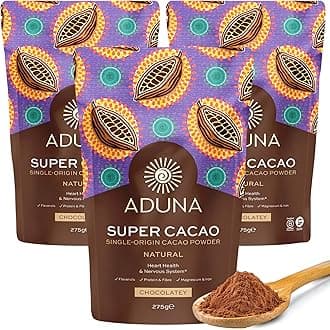 Aduna Super-Cacao Powder | 100% Natural Ghanaian Cacao for Heart Health & Energy Support | Natural Vegan Source of Magnesium, Flavanols & Iron | Superfood for Hot Choco, Smoothies, & Baking | 3 x 275g
