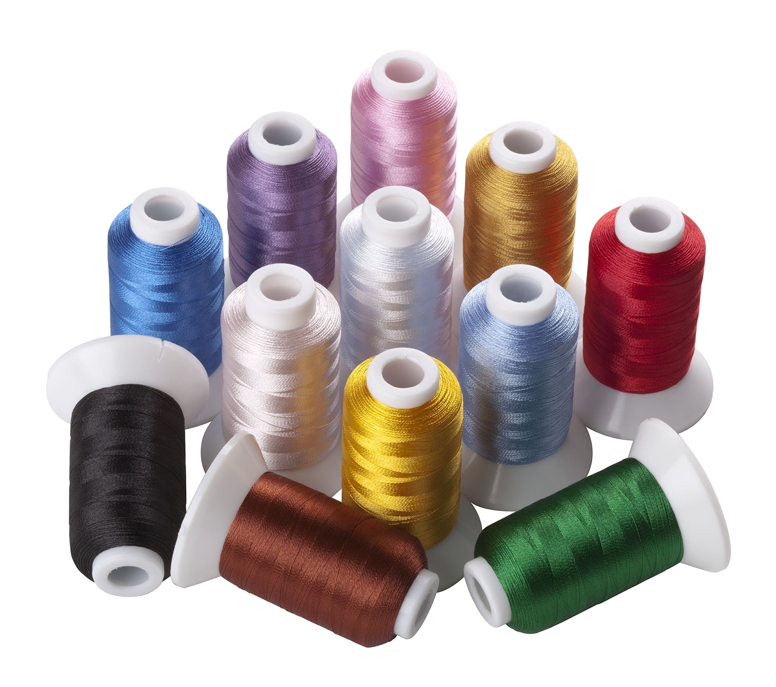 12 Spools Polyester Embroidery Machine Thread Assorted Colors Most Home Embroidery Machines 500 Meters Each