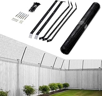 Ultimate Cat Proof Fence Anti-Climb Barrier – Secure Outdoor Catio Enclosure Kit, Weatherproof Garden Mesh Fencing for Cat Safety & Protection (50 M)