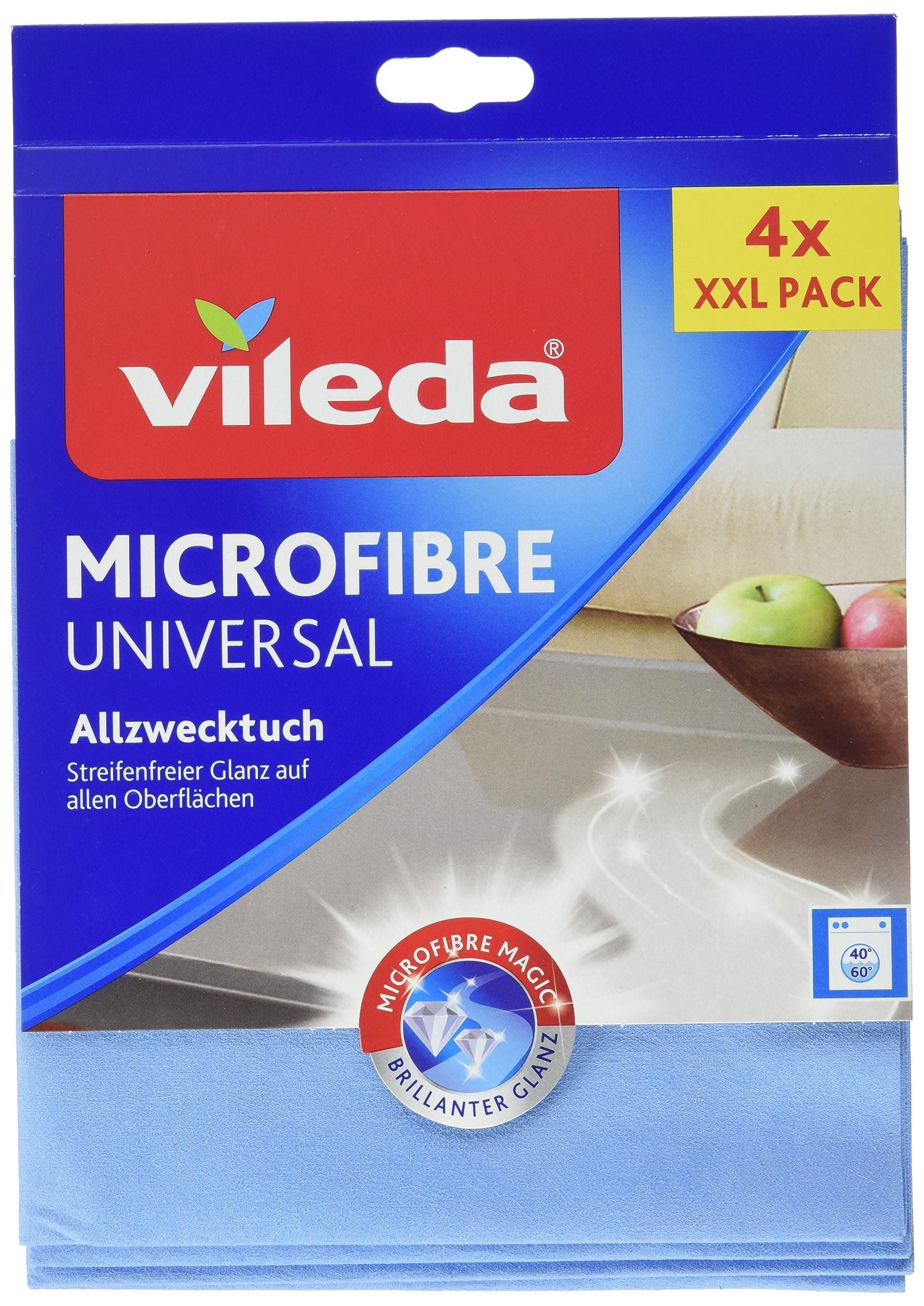 Universal Multi-Purpose Microfibre Cloth, 4er Packung