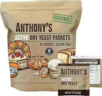 Active Dry Yeast Packets, Contains 42 Individual Packets, Gluten Free