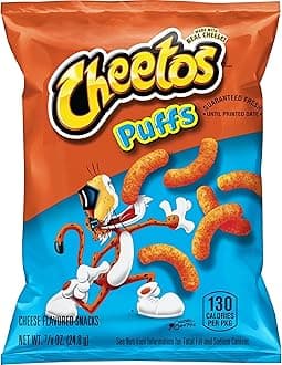 Cheetos Puffs Cheese Flavored Snacks, 0.875 Ounce (Pack of 104)
