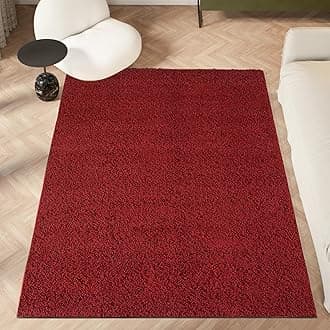 homeart Area Rug - Super Soft Shaggy Rugs For The Living Rooms, Bedrooms And Kitchen - Modern, Easy To Clean Carpet - 180x270 cm, Bordeaux Dark Red