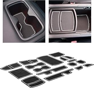 CupHolderHero for Honda Accord Accessories 2018-2021 Premium Custom Interior Non-Slip Anti Dust Cup Holder Inserts, Center Console Liner Mats, Door Pocket Liners 17-pc Set (White Trim)