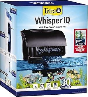 Whisper IQ Power Filter, 175 GPH, with Stay Clean Technology, 30 Gallons