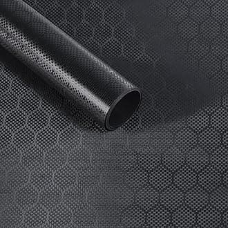 Lypumso Honeycomb Carbon Fiber Vinyl Wrap, Hex Pattern Vinyl Car Wrap with Air Release Technology, Self-Adhesive DIY Auto Exterior Interior Decor Film Sticker (Matte Black, 1ft x 10ft)