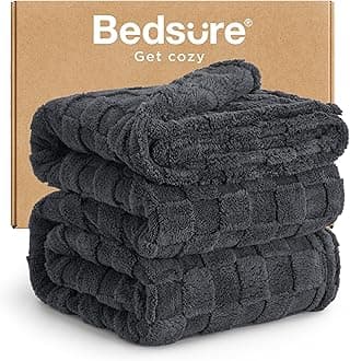 GentleSoft King Size Blanket for Bed - Super Soft Cozy Blankets for Kids Girls, Large Fuzzy Fleece Throw for Bedroom Decor, Dark Grey,108x90 Inches