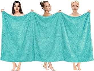 Cotton Paradise 100% Cotton Oversized Bath Sheet 40 x 80 Inches Extra Large Turkish Bath Towels for Bathroom, Turquoise Bath Towel