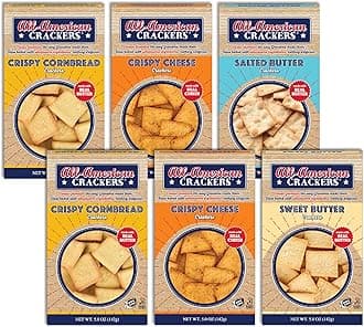 All-American Snack Crackers (4-Flavor Variety Pack), 4 Ounce (Pack of 6), Made with Real Ingredients, Non-GMO, Kosher