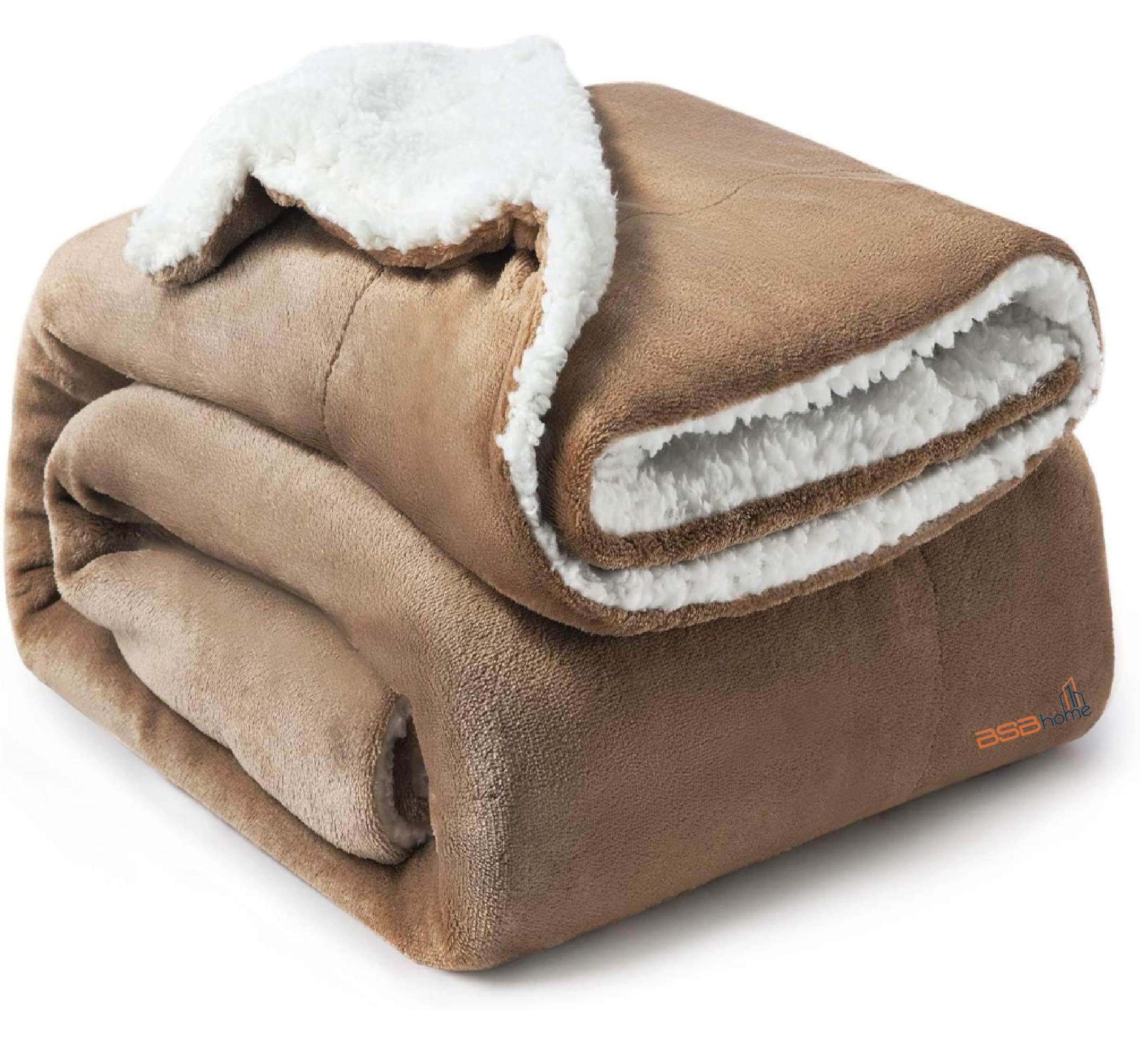 Polyester Micromink Summer Ac Super Soft Flannel Solid/Plain Blanket for Summer, Light Brown, Size 220 X 228 Cms (Approx 7.4 X 7 Ft) (Double, Reversible), 200 tc
