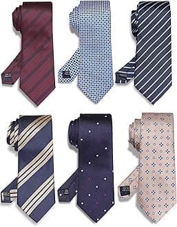 Lot 6 PCS Classic Men's Silk Tie Necktie Woven JACQUARD Neck Ties