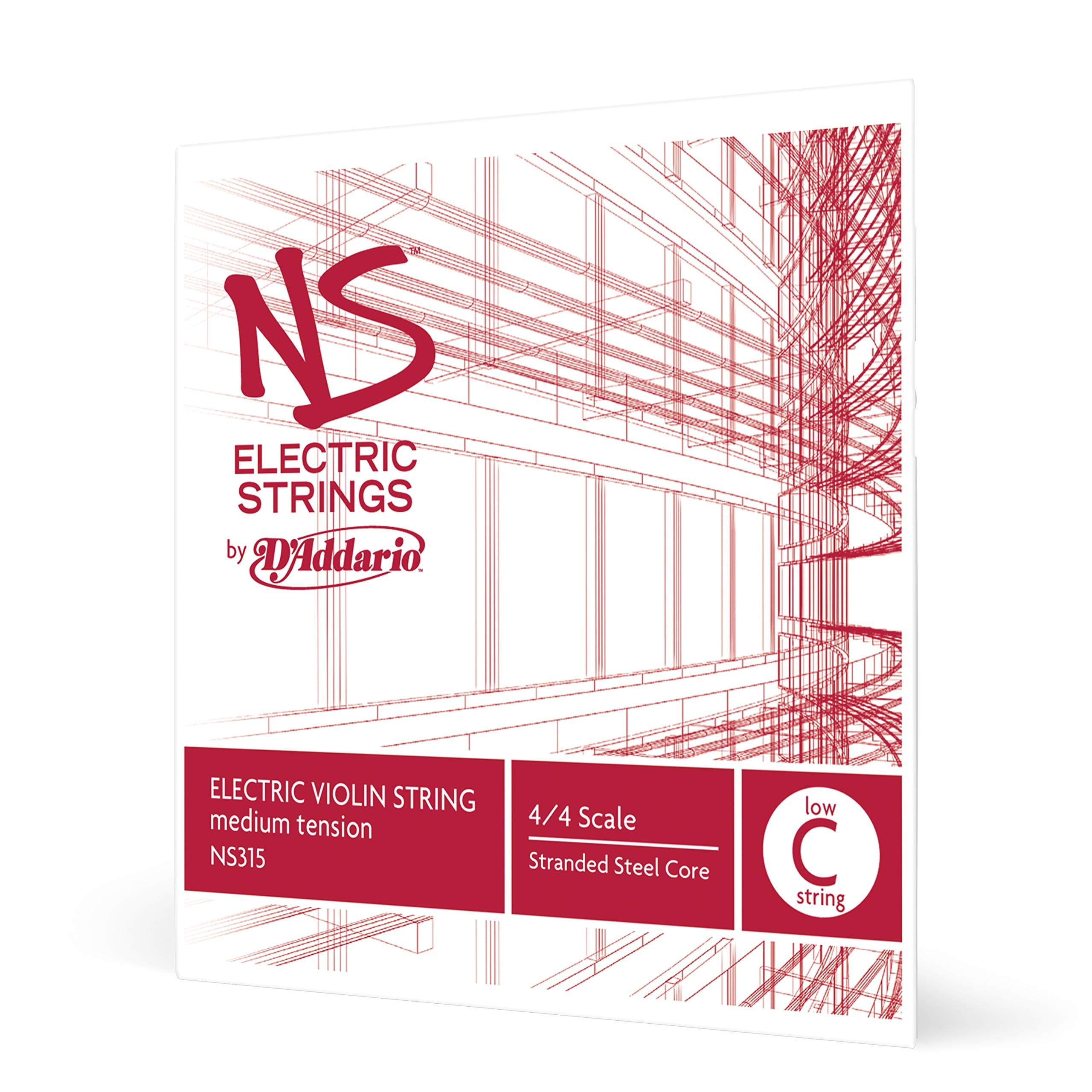 NS Electric Violin Single Low C String, 4/4 Scale, Medium Tension