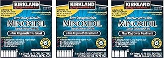 Kirkland Minoxidil 5 percentage Extra Strength Hair Loss Regrowth Treatment Men, 3 Pack (6 Months Supply)