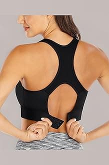 Ewedoos Sports Bras for Women High Impact Sports Bra Soft & Comfy Racerback Bras Workout Bras for Women Gym Training Fitness Black