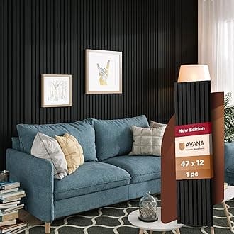 Avana Acoustic Wood Wall Panels – 47.2 X 12.6 Black Oak Acoustic Panels Set Of 1 – Wall Panels For Interior Wall Decor For Homes, Offices, Studios – Modern Sturdy & Durable Wood Panels For Wall