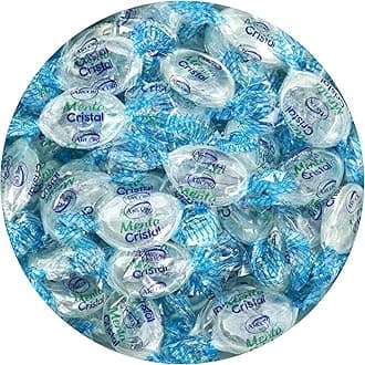 Arcor Crystal Mints Hard Candy, 5 Pound Arcor Candy (Approx. 375 pcs.), Menta Cristal Mints, Mint Hard Candy, Blue Crystal Mints, Mint Hard Candy Individually Wrapped