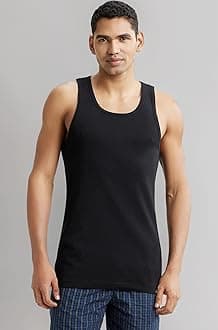 Jockey 9922 Men's Super Combed Cotton Rib Racer Back Styling Round Neck Gym Vest