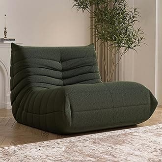 Bean Bag Chair, Fireside Chair Bean Bag Sofa Large Bean Bag Chair for Adults, Bean Bag Chairs for Teens with High Density Comfortable Foam, Memory Foam Lazy Sofa for Living Room, Bedroom (Green)