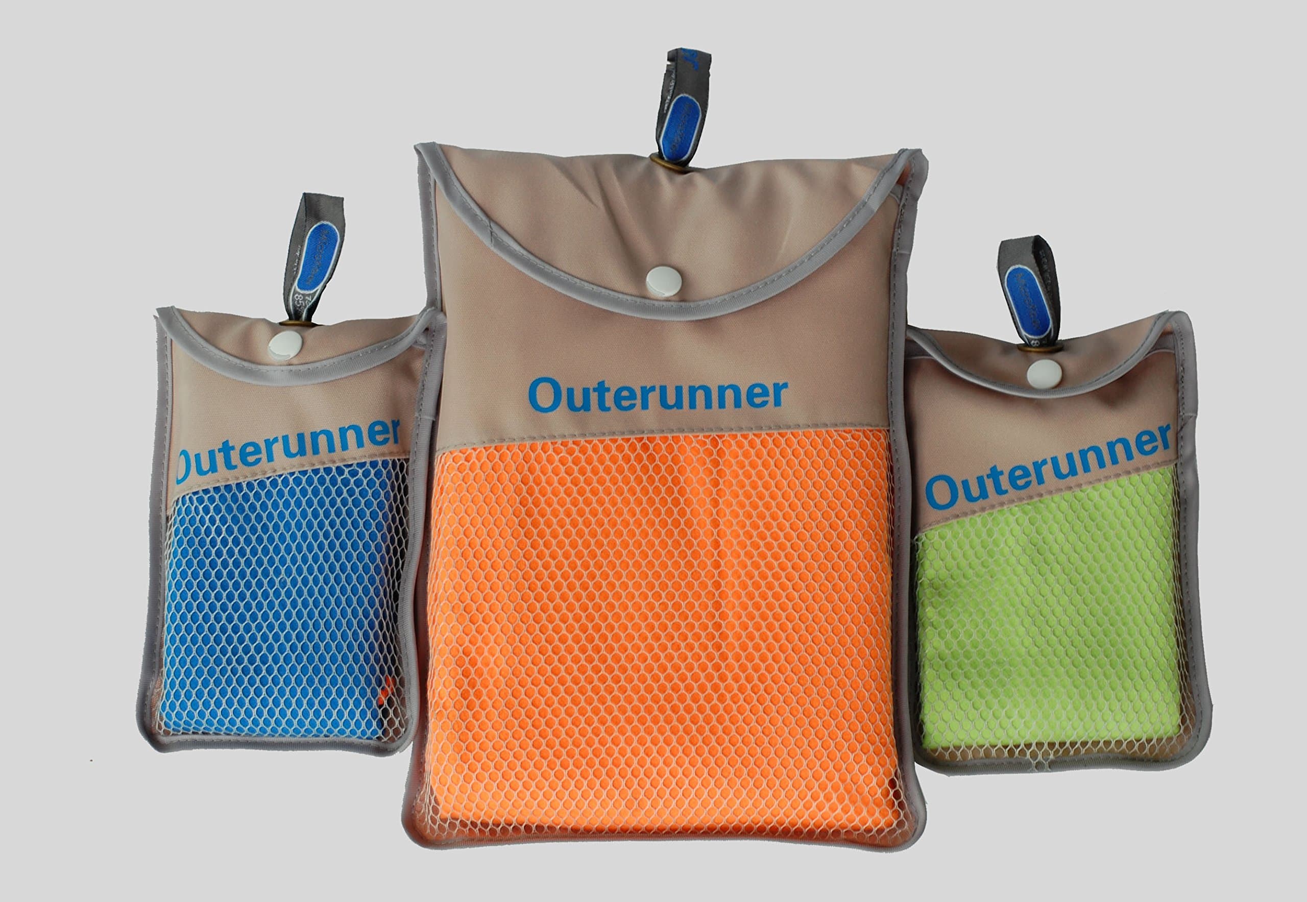 Outerunner Quick Dry Compact Microfiber Camping Towels Bundle Includes Extra Large, Large & Small