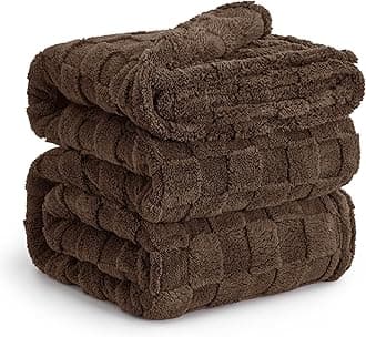 Bedsure GentleSoft King Size Blanket for Bed - Super Soft Cozy Blankets for Women Men Girls, Large Fuzzy Fleece Throw for Bedroom Decor, Brown,108x90 Inches
