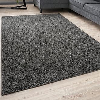 THE RUGS Living Room Rug - Shaggy Soft And Elegant Carpets For The Bedrooms And Kitchen, Easy To Clean, Many Different Sizes (180x270 cm, Dark Grey)